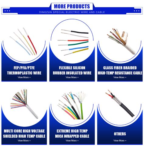 Dingzun 24awg 10 Awg Cable Ultra Flexible Ul1911 Pfa Ptfe Insulated