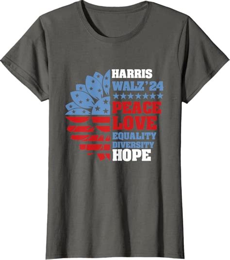 Kamala Harris Tim Walz 2024 Peace Lgbt Harris Walz Waltz T Shirt