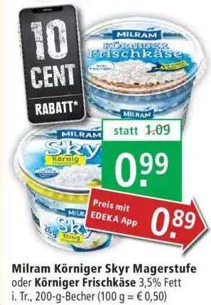 Milram K Rniger Skyr Magerstufe Oder K Rniger Frischk Se Angebot Bei