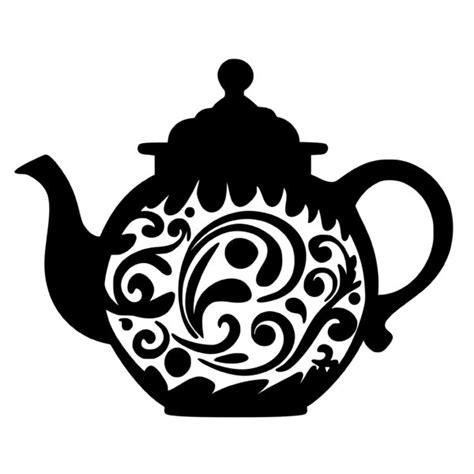 Vintage Teapot Image: SVG, PNG, DXF Files for Cricut, Silhouette, Laser ...