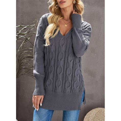 Oversized Cable Knit Sweater Women