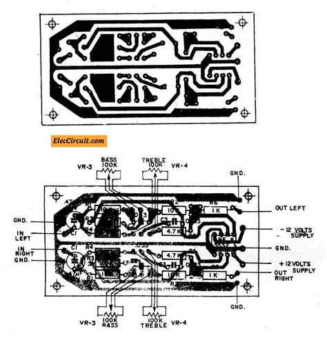 Pcb Layout Of Simple Pre Tone Control Use One Ne5532 Mini Amplifier Speaker Amplifier Audio