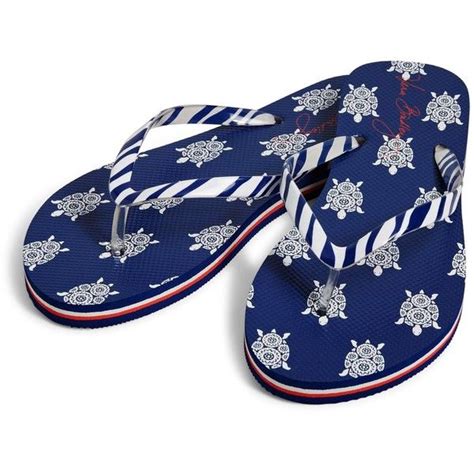 Vera Bradley Flip Flops In Turtles Blue And White Flip Flops Blue