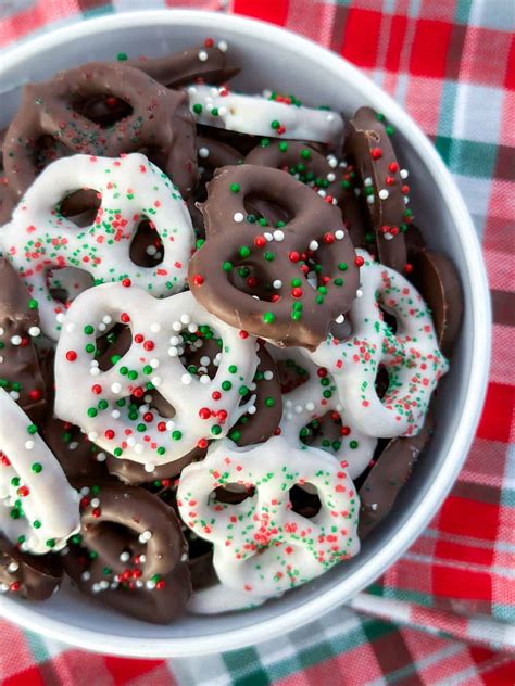 Christmas Chocolate Covered Pretzels Recipe Whiskful Cooking