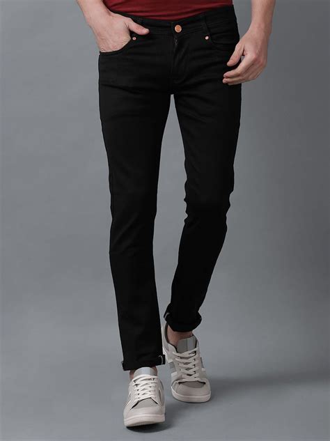 Black Denim Slim Fit Jeans For Men G O O S E B E R Y®