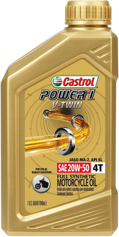 Castrol 06116 Power1 V Twin 20W 50 Synthetic 4T Motorcycle Oil 1