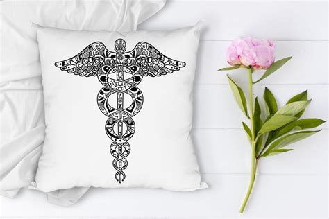 Caduceus SVG Caduceus Mandala SVG Medical Symbol By Doodle Cloud