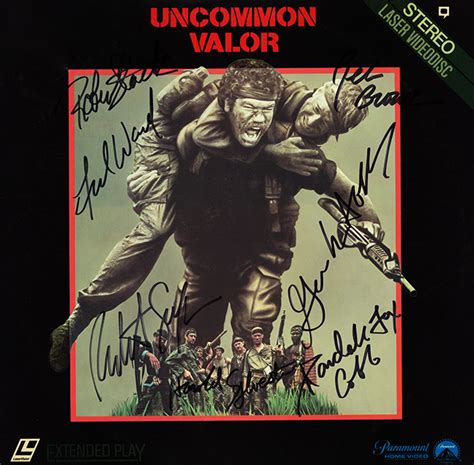 Uncommon Valor Cast Signed Movie Laserdisc Album - Crossroad Collectibles