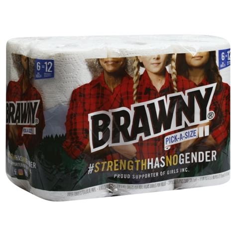 Brawny Paper Towels, 6 XL Rolls, Pick-A-Size, White, 6 = 12 Regular Rolls - Walmart.com