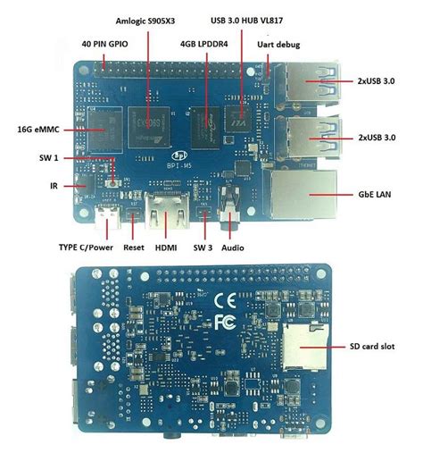 Banana Pi BPI M5 With Amlogic S905x3 Chip Design 16G EMMC Banana Pi