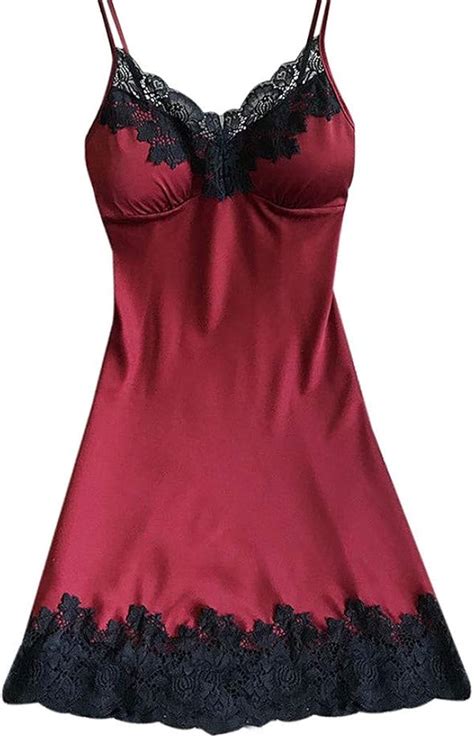 Buy Vekdone Womens Teddy Lingerie Sexy Nightie Full Slips Lace Chemise Babydoll Sleepwear Dress
