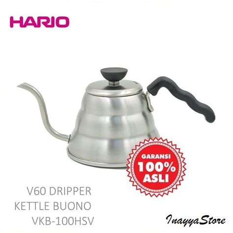 Jual Hario V Coffee Drip Kettle Buono Vkb Hsv L Teko Kopi Leher