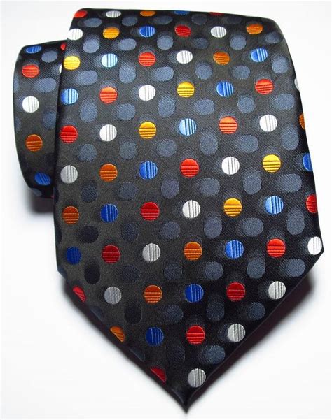 New Classic Polka Dot Black Gray White Red Jacquard Woven Silk Men S