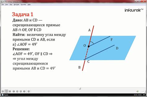 Урок «Угол между прямыми»