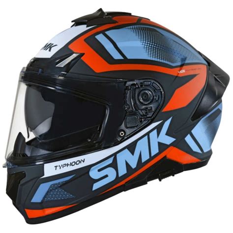 Casco Smk Typhoon Thorn Negro Azul Naranja Mate S