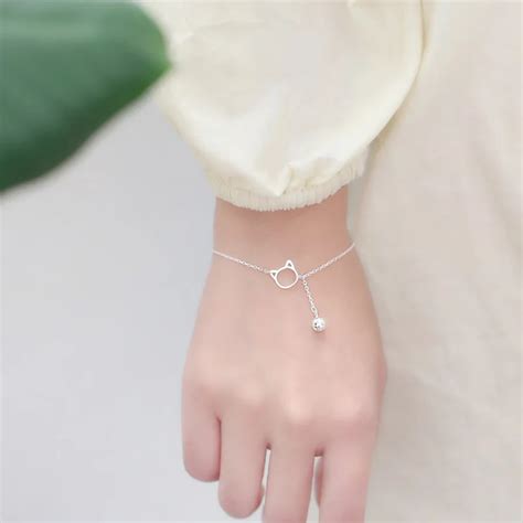 Joyería artística de Plata de Ley 925 para mujer pulsera Popular de