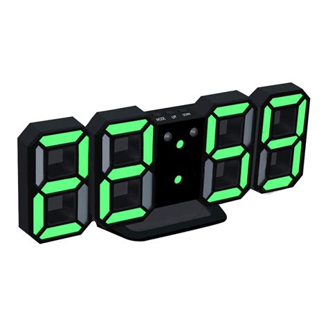 3D Led Wandklok Modern Digitale Tafel Klok Alarm N Grandado