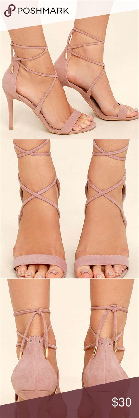 Lulus Suede Dusty Rose Lace Up Heels Lace Up Heels Faux Suede Heels