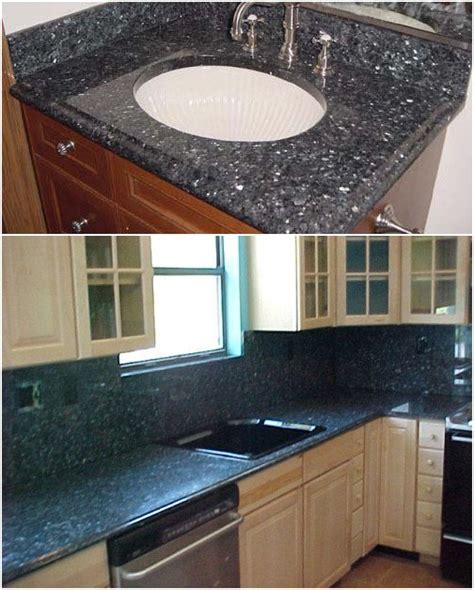 Blue Pearl Granite Backsplash