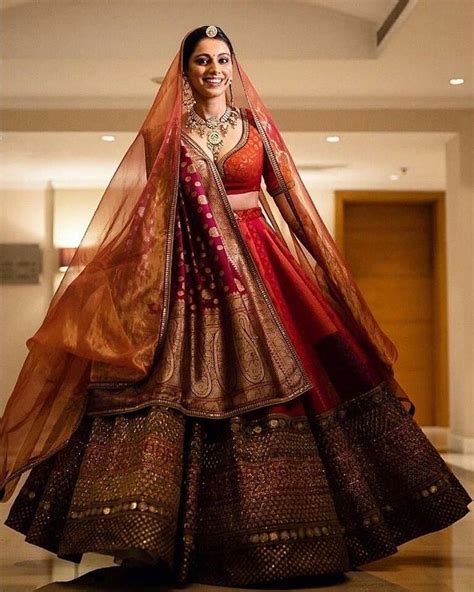 This Bride Is Stunning In This Rust Orange Lehenga By