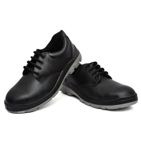 Pu Double Density Full Grain Leather Safety Shoes Size 5 At Best