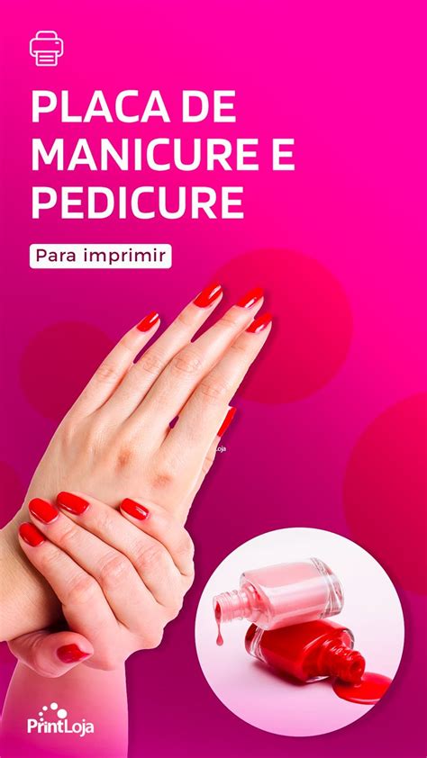 Placa De Manicure E Pedicure Para Imprimir Manicure E Pedicure Placa