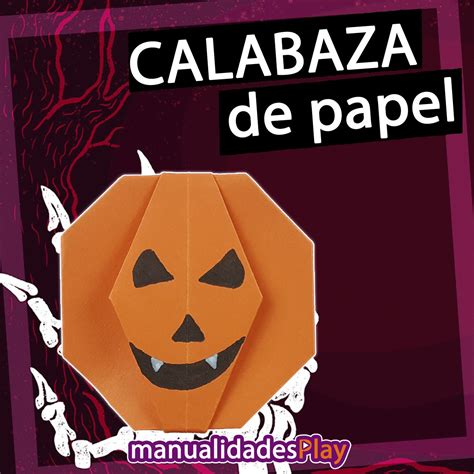 Calabaza de papel para Halloween Origami fácil para niños Calabaza