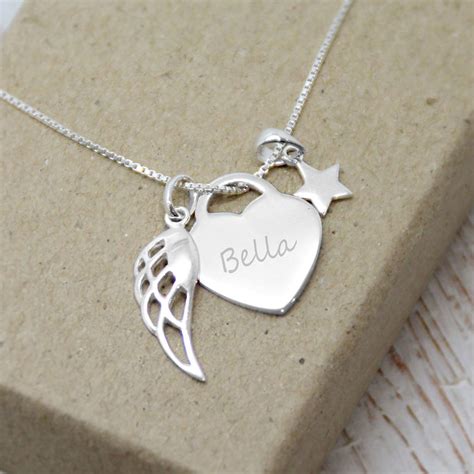 Sterling Silver Engraved Heart Necklace - 'How Long Will I Love You, As ...