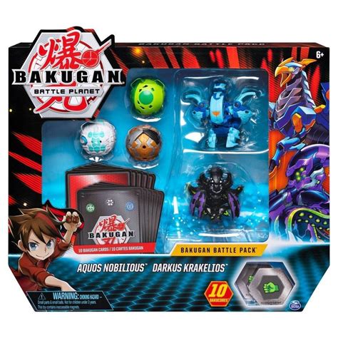 Bakugan Batalha Aquos Nobilious E Darkus Krakelios Orig Shopee Brasil