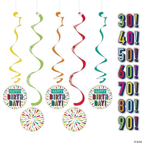 Birthday Burst Hanging Swirl Decorations Fun Express