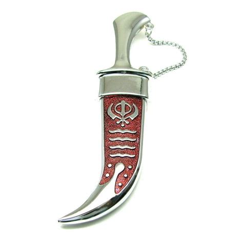 Buy Steel Sikh Kirpan Siri Sahib Taksali Singh Religious T Red