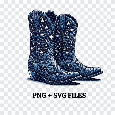 Star Cowgirl Boot Svg Midnight Cowboy Boots With Stars Png Clipart Roxane Speaks French