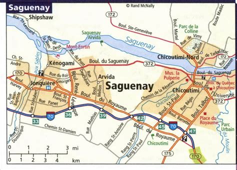 Detailed Maps Cities Of Montreal Quebec Saguenay Trois Rivieres Atlas