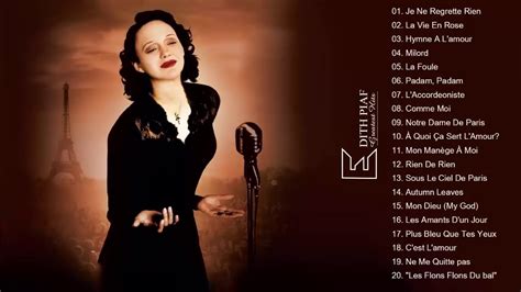 Edith Piaf Greatest Hits Playlist Collection Hd Hq Youtube