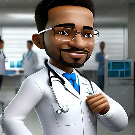 Ilustracja Stock Doctor caricatura médica personaje animado médico