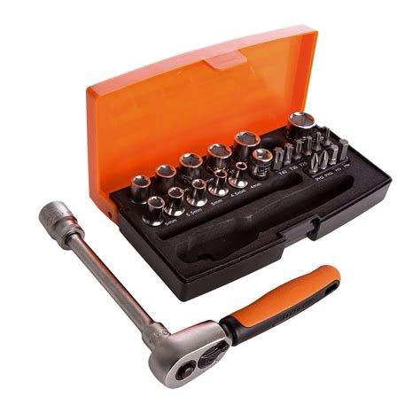 Bahco Sl Drive Ratchet And Socket Set Pcs Power Tool World