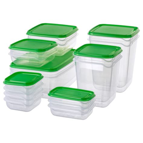 Ikea Pruta Food Container Set Of 17 Bekas Makanan Tupperware Microwave Safe Freezer Safe