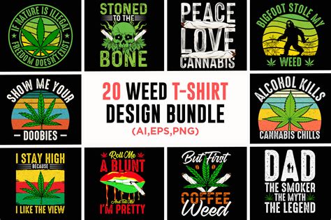 Weed T Shirt Bundle Graphic By Mitoncrr Creative Fabrica