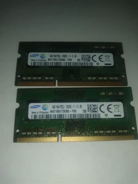 SAMSUNG 8 GB (2X 4GB) 1Rx8 PC3L-12800S-11-13-B4M471B5173DB0-YK0 ...