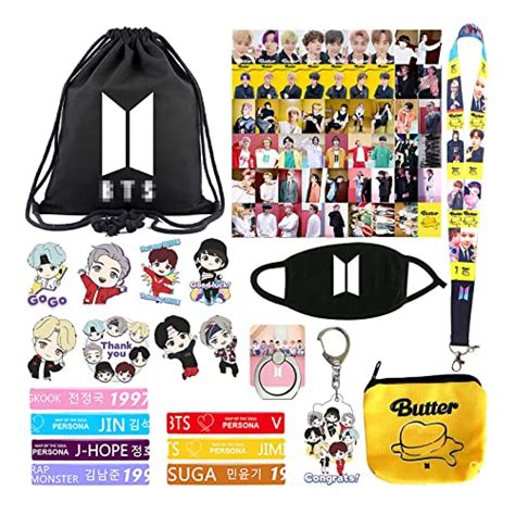 SportsLiking BTS Merchandise BTS Merch Kpop Merchandise Gifts Includes BTS Backpack Face Mask ...