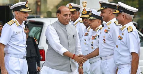 Confident Of Navys Preparations For Proactive Response To Any Security Challenge Rajnath Singh