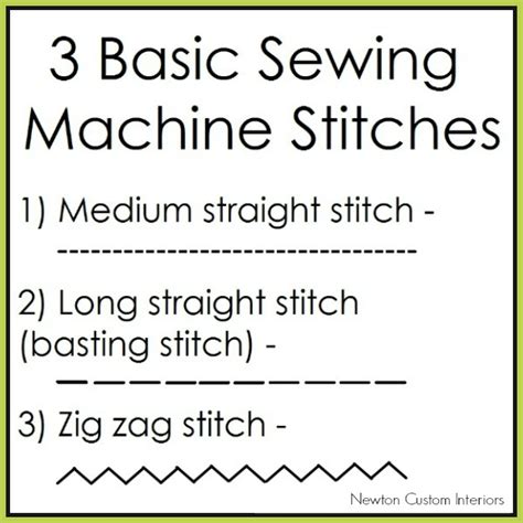 Sewing Machine Stitches - 3 Basic Ones To Know