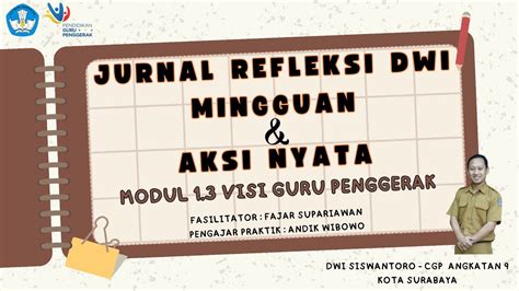 JURNAL REFLEKSI DWI MINGGUAN DAN AKSI NYATA MODUL 1 3 VISI GURU