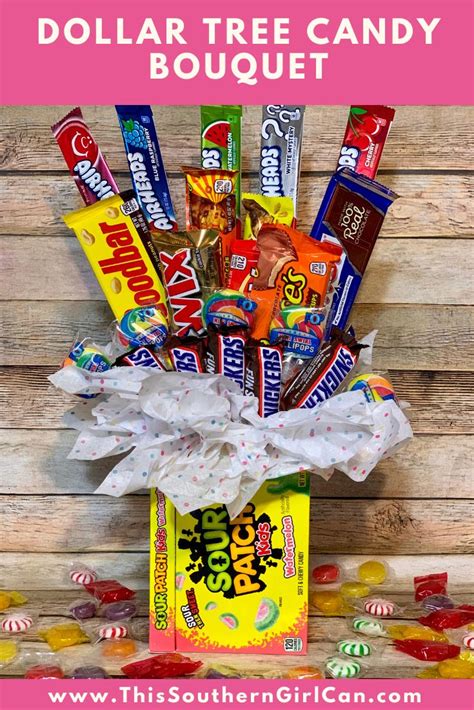 Dollar Tree Candy Bouquet | Candy bouquet diy, Candy bouquet ...