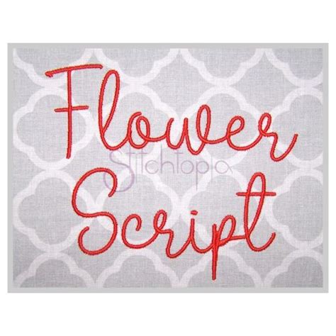 Flower Script 1 Embroidery Font 3 35 4 5 6 Stitchtopia