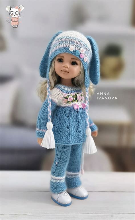Одежда для кукол Паола Рейна. Голубой костюм с длинными ушками ...
