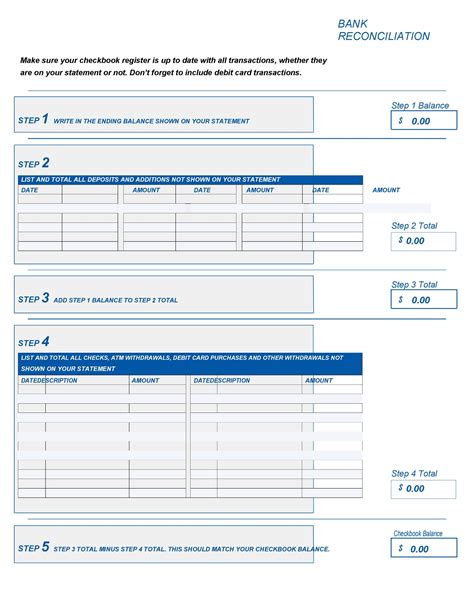 50 Bank Reconciliation Examples Templates 100 Free