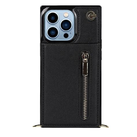 B B Solidenz Fashion Wallet Met Koord Iphone Pro Max Zwart