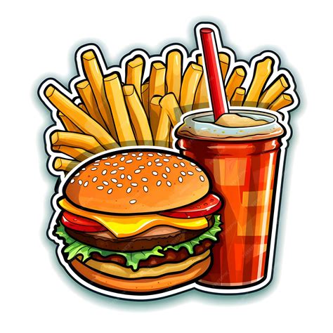 Hamburger And Fries Clip Art