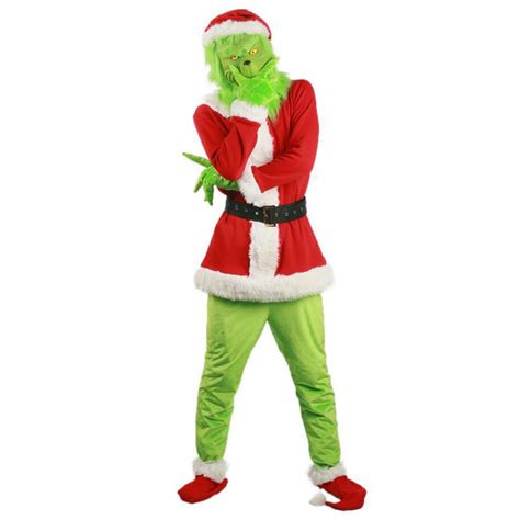 Papai Noel Verde Grinch - Natal Ao Vivo Role Play Traje Papai Noel Monstro Verde Grinch Adulto E ...